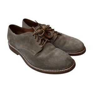 Frye Men’s Plain Toe Gray Suede Oxford US Size 9 Dress Shoes Casual